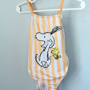 Zara Size 4-5yrs Snoopy Stripe Bathing Suit